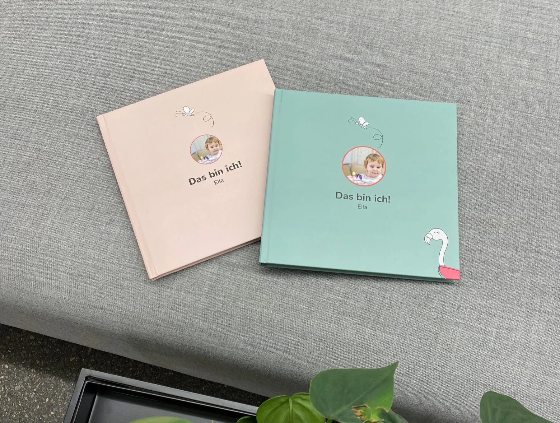 Two premium Juno memory books in mint and rose
