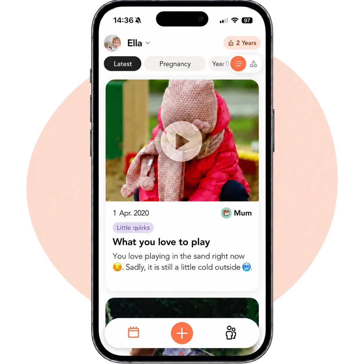 A video memory in the private Juno family feed